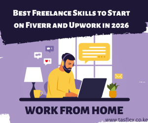 Freelancer using digital skills to earn on Fiverr and Upwork platforms