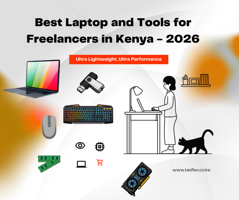 Freelancer working on a laptop with digital tools for online work