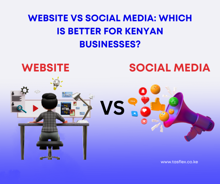 Comparison between business website and social media platforms for Kenyan businesses
