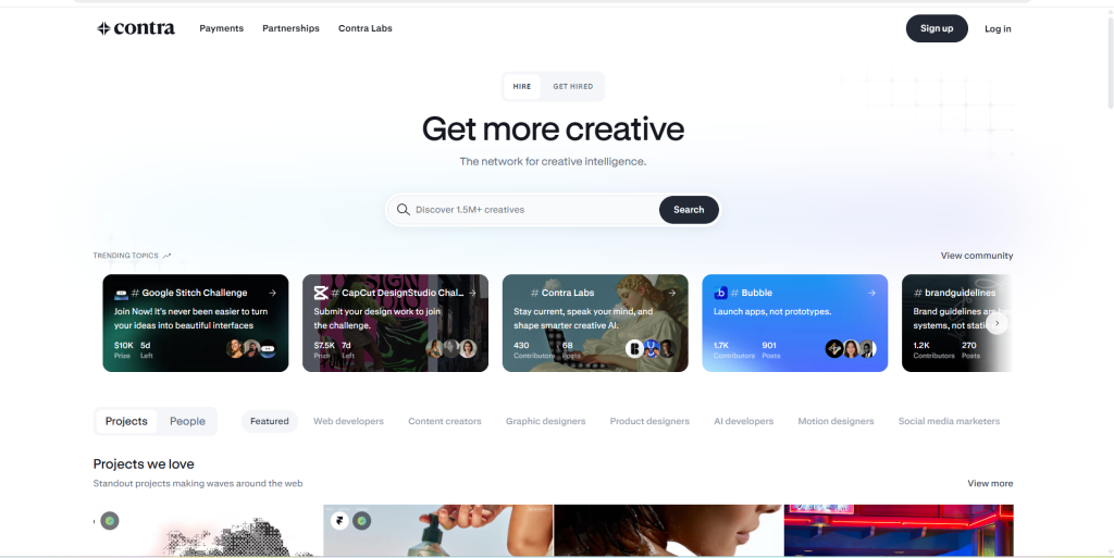 Contra - The network for creative intelligence.

