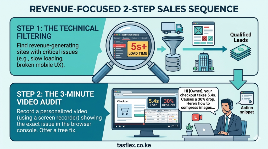 How We Made Thousands from Direct Outreach Instead of Freelance Platforms (2026 Guide) 4 revenue focused 2 steps sales sequence