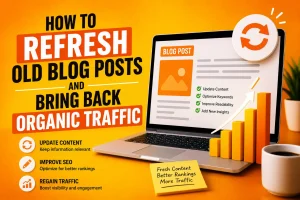 Learn how to update old blog posts, improve rankings, and recover lost organic traffic with proven content refresh strategies for 2026.