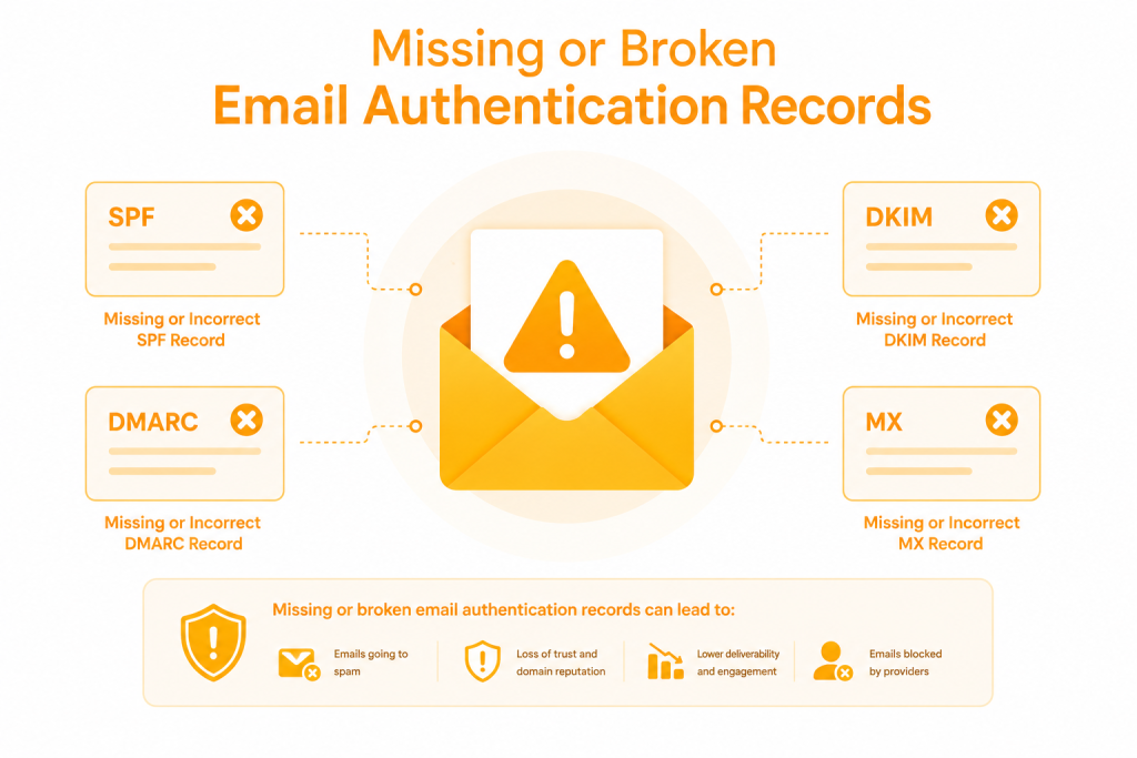 Missing or Broken Email Authentication Records