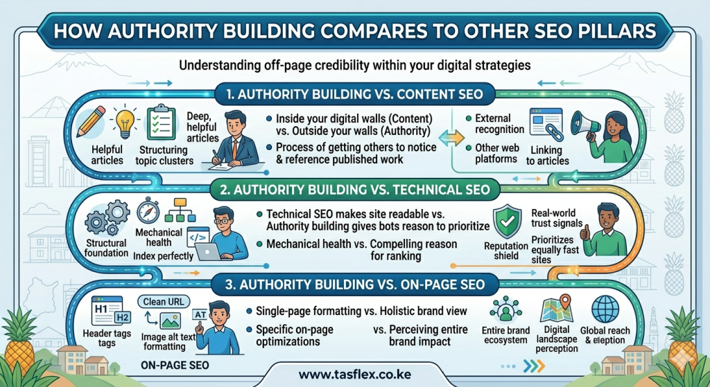 What is Authority Building? 4 How Authority Building Compares to Other SEO Pillars
