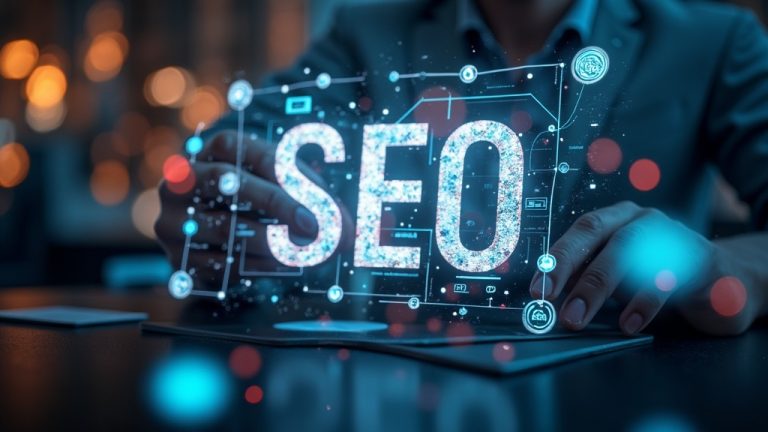 SEO Services in Bungoma concept with digital marketing icons and Bungoma landscape
