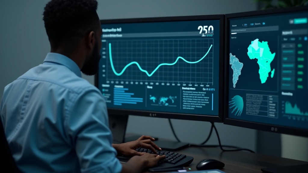 Black African SEO expert working on Kajiado local SEO dashboard