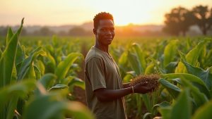 TikTok & Instagram Reels content creation for local agribusiness showing a Kenyan farmer harvesting tomatoes