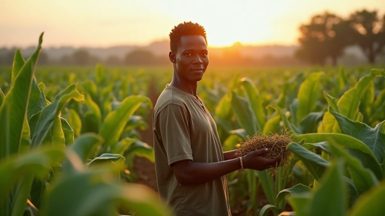 TikTok & Instagram Reels content creation for local agribusiness showing a Kenyan farmer harvesting tomatoes