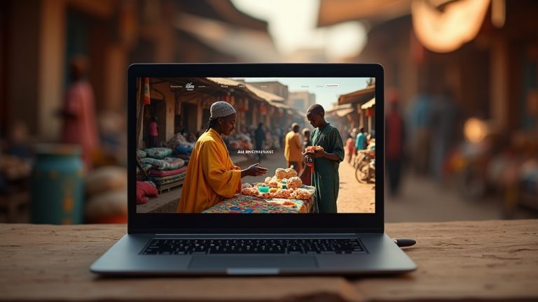Ecommerce Website Design in Garissa: 2026 Blueprint for Online Sales Dominance in North Eastern Kenya. 5 Ecommerce website design on laptop with Garissa market background