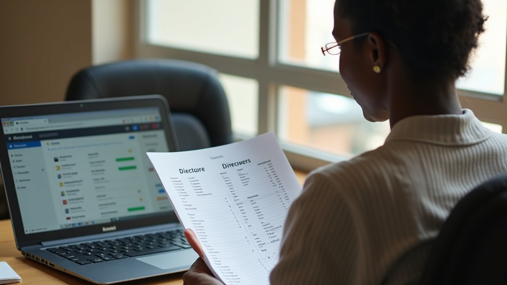 Black Kenyan woman checking local citations for Machakos business