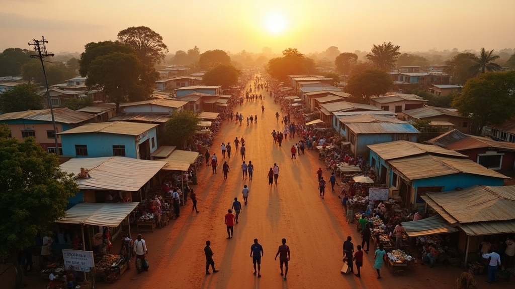 Aerial view of Chuka town Tharaka-Nithi showing local businesses