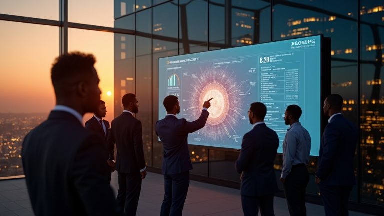 SEO Services in Mombasa - Professional analytics dashboard on screen in Mombasa office