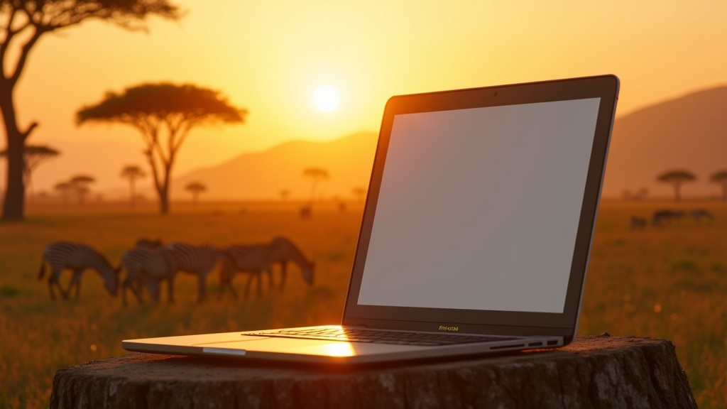 Website Design Cost in Narok: 2026 Comprehensive Pricing Breakdown for Maasai Land Businesses. 1 Website Design Cost in Narok - laptop with business website on Maasai Mara savannah background